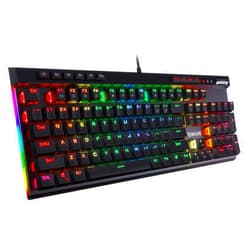 Redragon K580 VATA RGB LED Backlit Mechanical Gaming Keyboard with Macro Keys & Dedicated Media Controls, Hot-Swappable Socket, Onboard Macro Recording (Blue Switches)