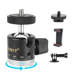 UTEBIT Mini Ball Head, 360° Panoramic Tripod Head Mount with 1/4