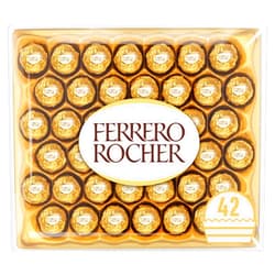 Ferrero Rocher Chocolate Gift Set, Hazelnut and Milk Chocolate Pralines, Box of 42 Pieces