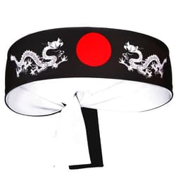 5Chaos Reversible Warrior Headband, Bushido Hachimaki for Karate, Halloween, Sushi