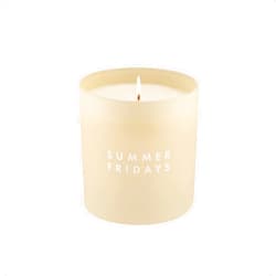 Summer Fridays Soft Vanilla Candle - Relaxing, Fragrant, Vegan Wax Candle - Blend of Vanilla Cream and Almond Blossom, 8 Oz
