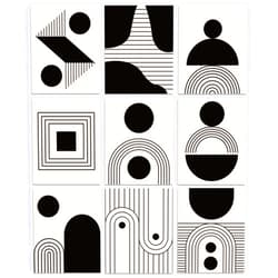 WEBEEDY 9 Styles Simple Abstract Art Decor Wall Minimalist Art Prints for Wall Decor Aesthetic Unframed Blach Line Pattern Boho Canvas Wall Decor for Living Room Bedroom Office Home, 8x10''/20x25cm