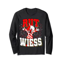 Fasching Karneval Köln Kostüm für Damen und Herren Rut Wiess, Carnival Parade Cologne Red White KOmnfetti, Clown Long Sleeve T-Shirt