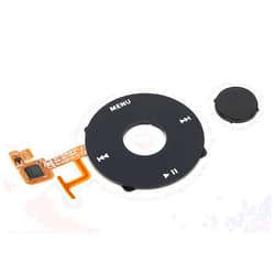 Mxzzand Sturdy Clickwheel Button Replacement Click Wheel Assembly Easy to Install for iPod Video Button,for iPod Video 5Th (Black)