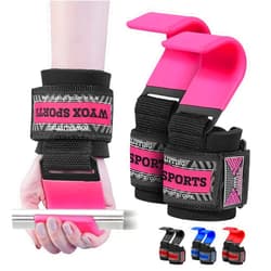 Wyox Lifting Hooks for men and and women (pair)| High Quality Lifting Hooks with 7mm Neoprene Padding| Weightlifting Hooks for Powerlifting, Pull-Ups, Deadlifts, Shrugs- Top-Tier Gym Hooks