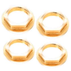 Salbsever 4PCS Brass Lock Nuts 1/2 Inch NPT Female, Lock Nut Gasket Fitting NPT Female Brass Threaded with Hex Nut Suitable for Water Gas Oil Plumbing Fixed