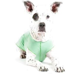 Gold Paw Sun Shield Dog Tee – T-Shirt for Canines – UV Protection, Pet Anxiety Relief, Wound Care – Protects Against Foxtails, Aids Alopecia - Machine Washable, All Season – Size 8 – Pistachio