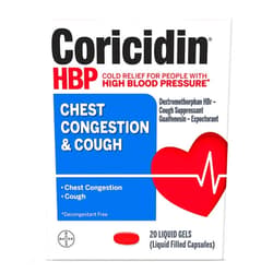 Coricidin HBP Chest Congestion & Cough Liqui-Gels 20 ea, Pack of 10