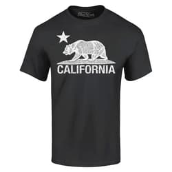 shop4ever California Distressed White Bear T-Shirt Cali Shirts