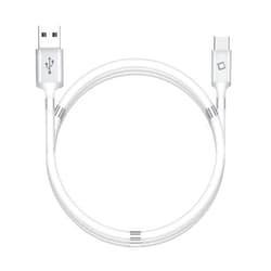 Works by Cellet USB-C Magnetic Charging Cable Works for Xiaomi Redmi 9 Power with Type C, Absorption Retractable Faster Nano Data Cord Cable (White 3.3ft/1Meter)