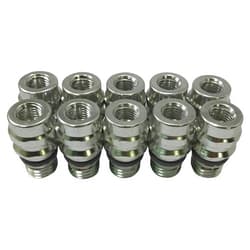 Sherco-Auto OE Style High Side Port Adapter R-134a A/C Service Schrader Valve Primary Seal Fitting W/Replaceable Valve Cores - 50 Pack
