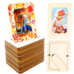 RYKOMO 30 Pack DIY Wood Picture Frames for 4 x 6 in Photos, Wooden Picture Frames for Crafts Unfinished Solid Wooden Photo Picture Frames for Crafts Wood, Painting, Art Projects Wood Decorate