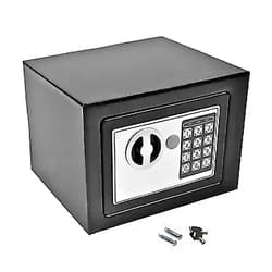 IOOkME-H Digital Safe Box - Storage Cabinet Security Safe Deposit Box with Digital Keypad for Home LED Display Solid Steel Construction Large Lock Box (Black) (#2 (23X17.2X17.5cm)) #2 (23*17.2*17.5cm)