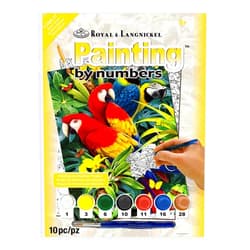 Royal & Langnickel Royal Brush 174398 8.75 by 11.75-Inch Junior Paint by Number Kit, Small, Majestic Macaws