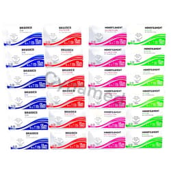 Cynamed Premium Practice Sutures |Sutures Thread with Needle (24 Mixed 2/0,3/0,4/0) | for Nursing & Veterinary Students Suture Training | Suture Kit Companion | Demonstration & Student Use Only