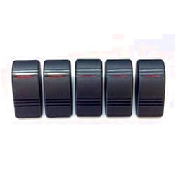 Southern Marine GenericJINCHENGWU BATEMEN CASE88 koyasiry Euro Rocker Marine Switch Cover Black with 1 Red Lens, 5 Pack?