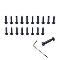 MY MIRONEY 10 Sets Binding Post Screw Hex Drive Socket Cap Bolts Stainless Steel Binding Bolts and Barrel Nuts Kit, for Furnitures Leather Belt Buckle, M4 x 5mm x 16mm