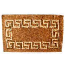 Oakestry Doormat Greek Key Doormat Greek Key, 36-inch by 60-inch Greek Key Natural Doormat Coir Doormat Greek Key