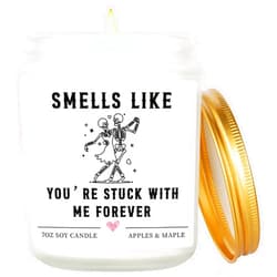 Hakumata Gifts for Her Him, Funny Anniversary Candle Gifts for Women Men Couple - Apples Maple Scent, Valentines Christmas Birthday Gift for Girlfriend Boyfriend Wife Husband, Cute Best Friend Friendship Gift