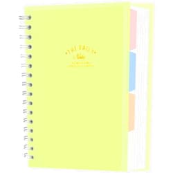 CAGIE Spiral Notebook College Ruled - 5 Subject Spiral Notebook with Tabs Dividers, 300 Pages A5 Small Spiral Notebook 5x7, Hardcover 5 Subject College Ruled Spiral Notebook for School Note Taking