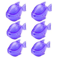 Funmit 6 Pack Universal Humidifier Cleaner Fish Compatible with Almost All Humidifiers and Fish Tanks, Purifies Water, Prevents Hard Water Build-Up, Reduces Scale, Purple