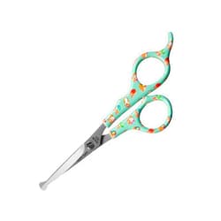 Kenchii Happy Puppy Ball Tip Shears Trimming Scissors for Dogs | Pet Grooming Puppy Essentials | Stainless Steel Grooming Scissors for Dogs | Safety Blunt Tip Scissors and Dog Grooming Tools | 5.5 In