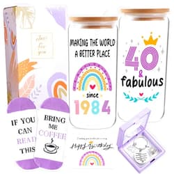 Aeenr 40th Birthday Gifts Women - 40 Year Old Birthday Gifts for Women - 1984 Cool Gifts for Best Friends Wife Her Coworker Sister Mom Daughter Him - Turning 40 Present