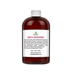 Dr Joe Lab Decyl Glucoside Natural Surfactant - 16 oz - Natural, Plant Derived, Non-GMO, Biodegradable - For Formulations and DIY Skin Care - For Shower Gels, Foaming, Body Soap, Shampoos, Face Cleansers