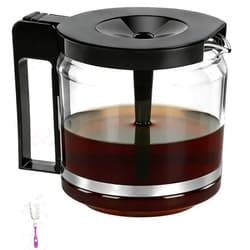 KMHGD 𝟐𝟎𝟐𝟔 𝐔𝐩𝐠𝐫𝐚𝐝𝐞 Carafe Compatible With Technivorm 89830 1.25L Glass Carafe, 10Cup/40oz Coffee Pot Compatible with Moccamaster KBG/KBGV/CDG Model Brewer, External Metal Ring Reinforcement.