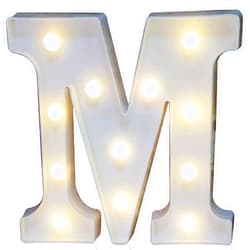 Pooqla LED Marquee Letter Lights Sign, Light Up Alphabet Letter for Home Party Wedding Decoration M