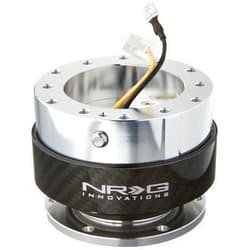 NRG Innovations NRG Steering Wheel Quick Release Kit - Gen 1.0 - Silver/Carbon - Part # SRK-100CF