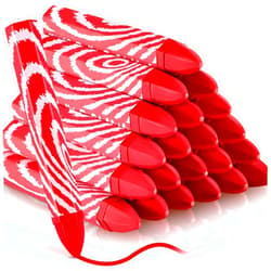 Tudomro 24 Pcs Lumber Crayons Bulk Wax Tire Marker Drawing Crayons for Marking on Lumber Metal Wood Carton Ceramics Glass Plastic, 3.94 x 0.55 Inch (Red)