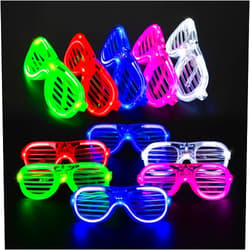 FathiSooc 25 Packs LED Glasses 5 Neon Colors glow in the dark party supplies Favor for Kids Adult Glow sticks Light Up Glasses fit Holiday Birthday Valentine's Day and Halloween Party Supplies Cosplay Christmas