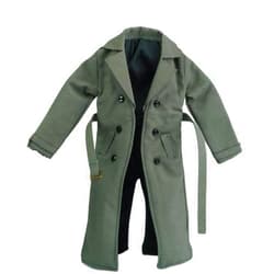 YSBRING Mowan 1/12 Scale Doll Clothes Men's Trench Coat for 6 inch Male Action Figure Body (Grey)