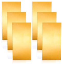 Amylove Brass Strip, Brass Shim Stock Assortment Metal Shims, 6'' Length, 0.002'', 0.004'', 0.006'', 0.008'', 0.012'' and 0.016'' Thickness(6 Pieces,6 x 3 Inch)
