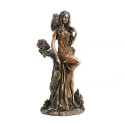 Veronese Design Blodeuwedd Celtic Goddess of Spring and Flowers Cold Cast Resin Antique Bronze Finish Statue