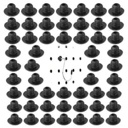 PEUTIER 60pcs Pegboard Hook Locks, Peg Hook Stoppers Fit for 1/4 Inch Peg Board Hooks Tool Organizer Pegboard Peg Locks for Stopping Hooks from Falling Off (Black)