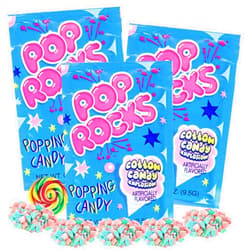 Needzo Pop Rocks Fizzing Candies, Cotton Candy Flavored Popping Sugars, Throwback Vintage Sweet Snacks, Party Favors or Movie Night Treats, 3 Pack, 0.33 Ounces