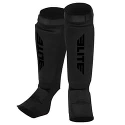 Elite Sports Muay Thai MMA Kickboxing shin Guards, Elite Sports Instep Guard Sparring Protective Leg shin Kick Pads for Adults, Kids, Youth