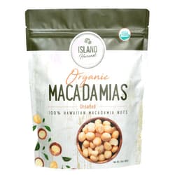 Island Harvest Unsalted Organic Macadamia Nuts - 100% Hawaiian Unsalted Macadamia Nuts are Keto Friendly, All-Natural and Non-GMO, Dry Roasted Whole and Half Nuts; 20 Ounce (Pack of 1)