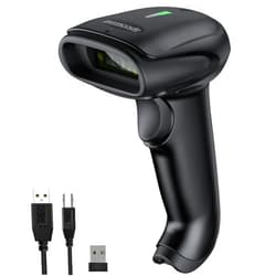 Symcode 2D Wireless Barcode Scanner,Bluetooth6.0 & Wireless2.4G & USB Wired Connection, 1D QR Bar Code Reader Scanner Automatic Fast Precise scanning for Smart Phone, Tablet, PC