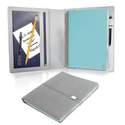 OOKU A4 Travelers Notebook Cover Compatible with Rocketbook Fusion Letter Size, Smart Reusable Notebook, Panda Planner, Wave, Everlast | 8.5 x 11 Journal Cover with Pen Loop, Business Card Organizer