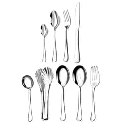 KOLEEP 24-Piece Stainless Steel Silverware Set with Serving Utensils for Home, Kitchen and Dinner, Mirror Polished, Dishwasher Safe