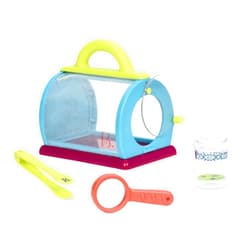 B. toys – Bug Bungalow Insect Catching Kit with Mesh Case, Magnifying Container, Tweezers & Magnifier – Educational Outdoor Toys for Toddlers – Nature Exploration Set for 3+ Years