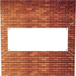 SUMILUOCHEN Large Blank Banner Sign, White Banner with Hanging Rope for Wall Sign, DIY Painting Writing Flag Indoor Outdoor Display, Anniversary Party Decor DIY Background for Business Office (120x60cm / 47x24in)