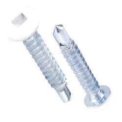 GDW 8x1 pan Head Metal rv Screws - Polar White self Drilling Screws Trailer Deck Screws - Square Drive Self Tap Drill Screws (200 Pack)