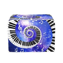 JUDENTIDOS 2 Slice Toaster Cover with Top Handle Piano Keys Music Notes Print Dust-Proof Appliance Cover for Kitchen Small Appliance Dust Cover and Fingerprint Protection