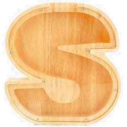 WeiDu77 Twenty-six English Alphabet A-Z Letter Piggy Bank,Large-Capacity Transparent Wooden Alphabet Piggy Bank，Personalized Coin Savings Box, Name DIY Creative Purchase Combination.