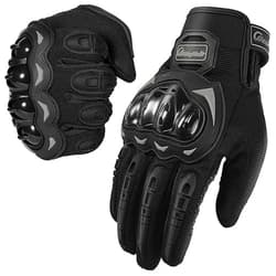 BIHAIZG Motorcycle Gloves for Men and Women Full Finger Touchscreen Mountain Dirt Bike Gloves for Powersports BMX ATV MTB Driving Motocross Cycling Gloves(L, Black)