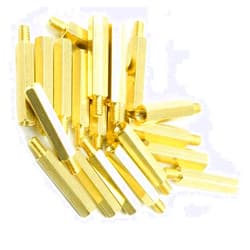 JING Male to Female Thread Spacer Screws Brass Hex Standoff M4 x 25mm 6mm PCB Pillar for Drone Quadcopter, Computer and Circuit Board, Pack of 15